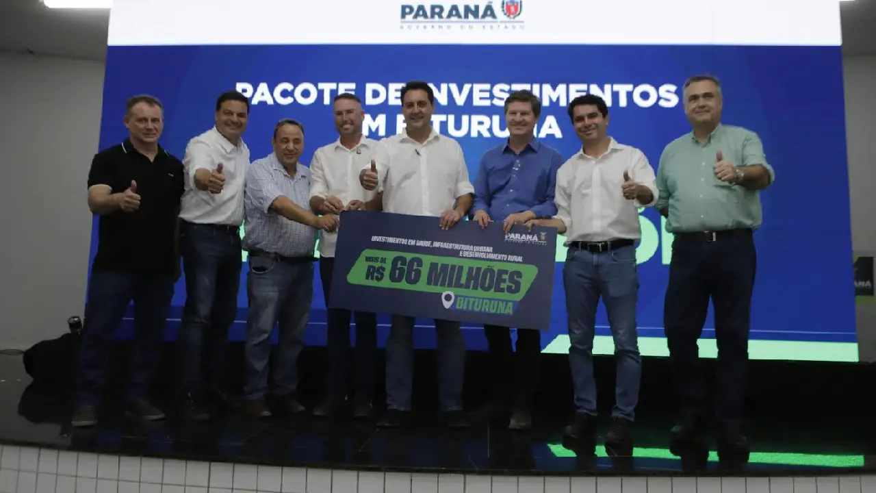 Hussein Bakri e Ratinho Junior anunciam mais de  R$ 66 milhões para Bituruna