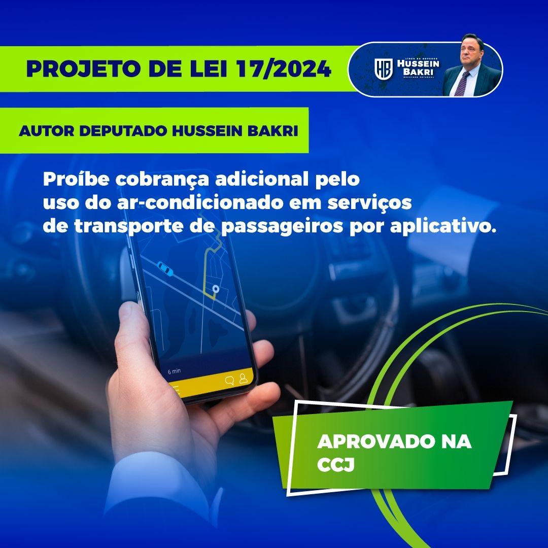 Projeto do Deputado Hussein Bakri proíbe motoristas de aplicativos de cobrarem a mais por uso do ar-condicionado