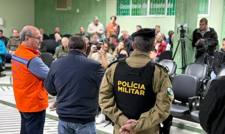Hussein Bakri reúne lideranças em União da Vitória, e Estado reforça estrutura para enfrentar cheia do Rio Iguaçu