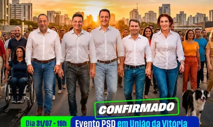 PSD reúne apoiadores e lideranças regionais em União da Vitória na próxima sexta-feira